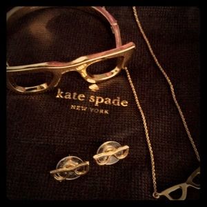 Kate Spade Glasses Bracelet, Necklace, Earrings.